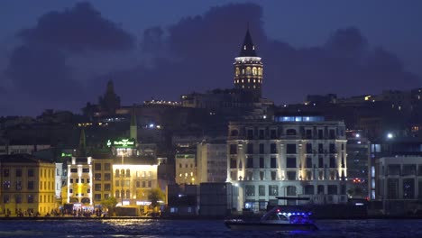 Galata-tower-and-buildings-from-the-sea.-Istanbul-city.